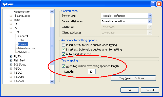 ScottGu's Blog - Tip/Trick: Custom formatting HTML in Visual Web