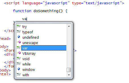 free javascript ide with intellisense